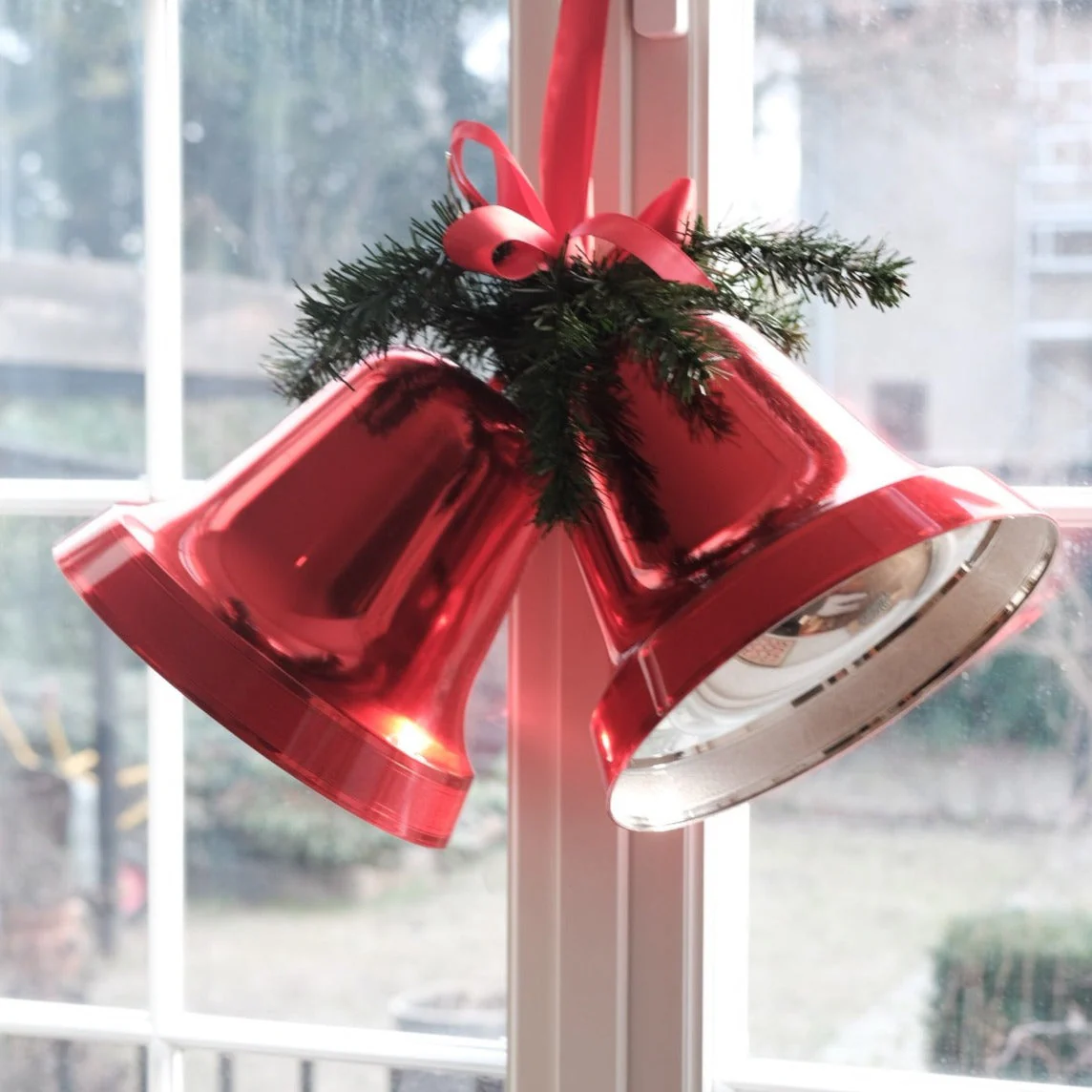 Julepynt • Klokker • Rød • 13 cm