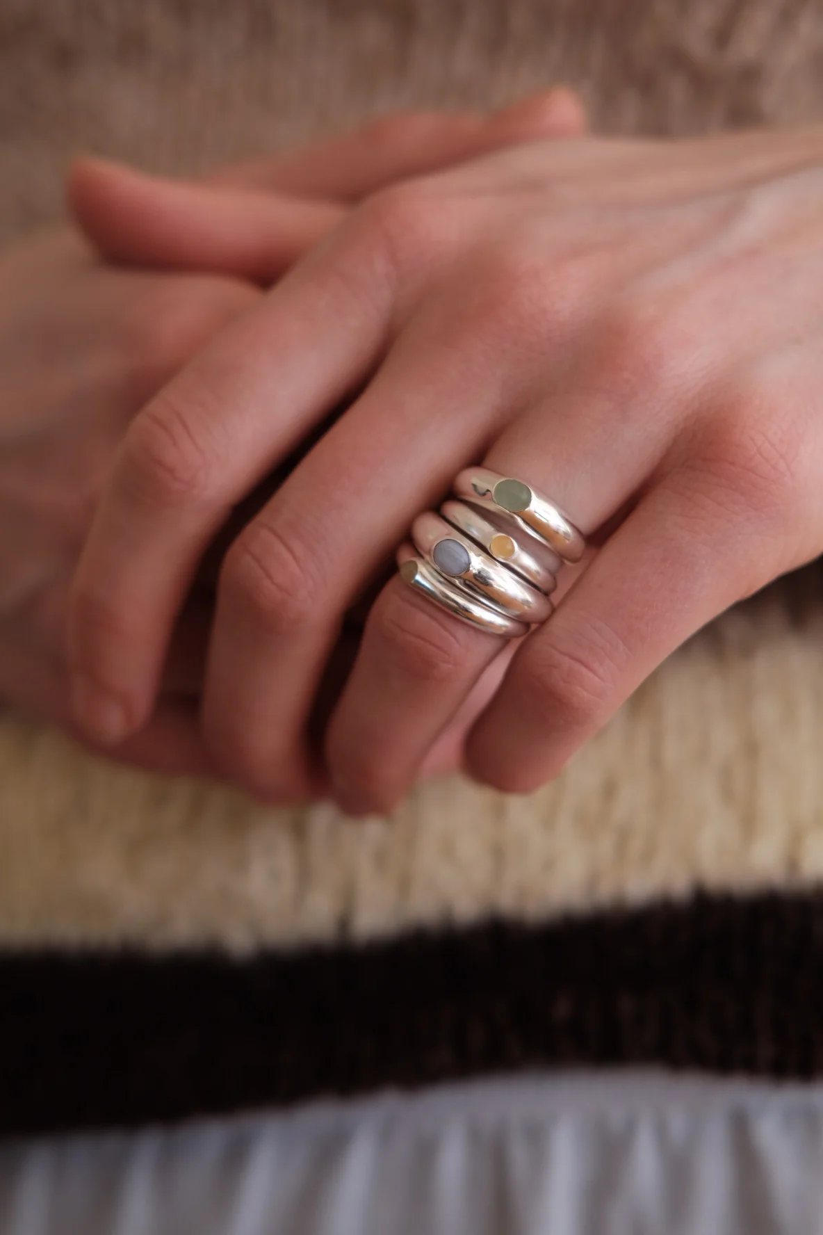 Fingerring • Horizon Signet • Sølv & Grøn Aventurin - Image 2