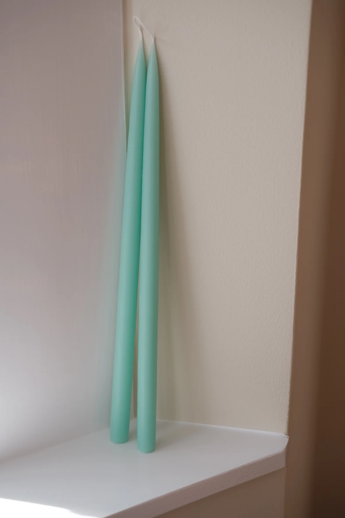 Hånddyppede kronelys • 45 cm • Mint - Image 2