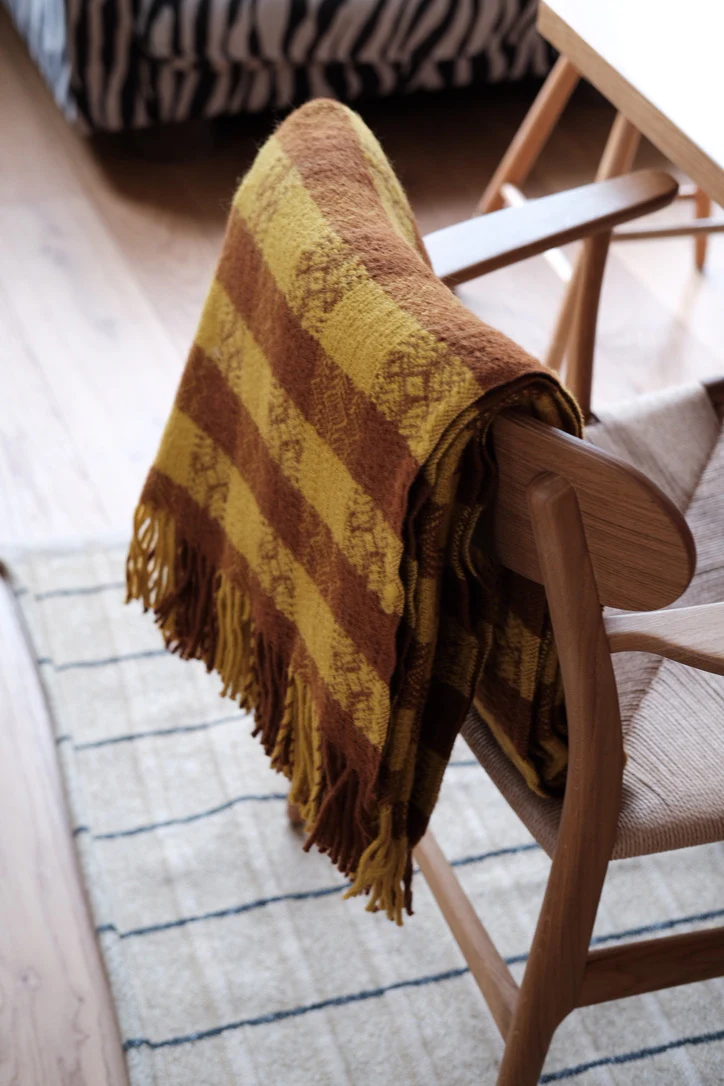 Tweedmill Uldtæppe • Orange & terrakotta
