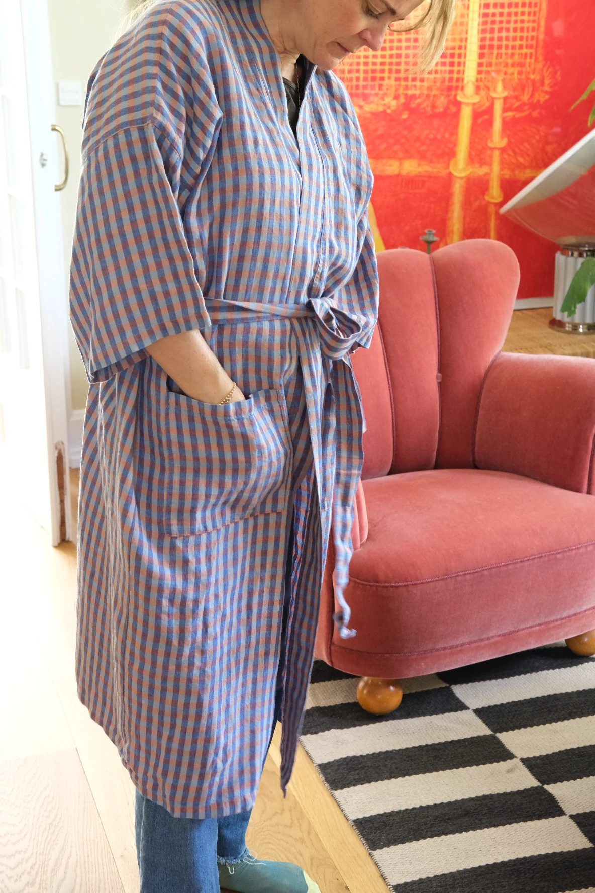 Kimono • M • Vichy Sienne Bleu • Ternet - Image 2