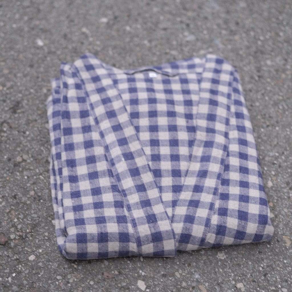 Kimono • M • Hør Blå Gingham - Image 3