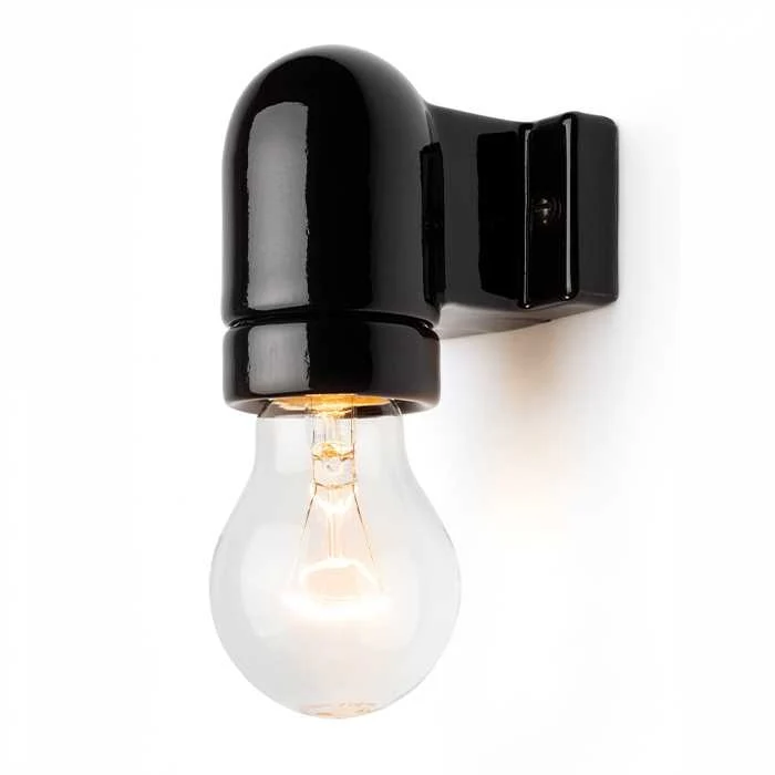 Lampe • Vinkel Porcelæn • Sort