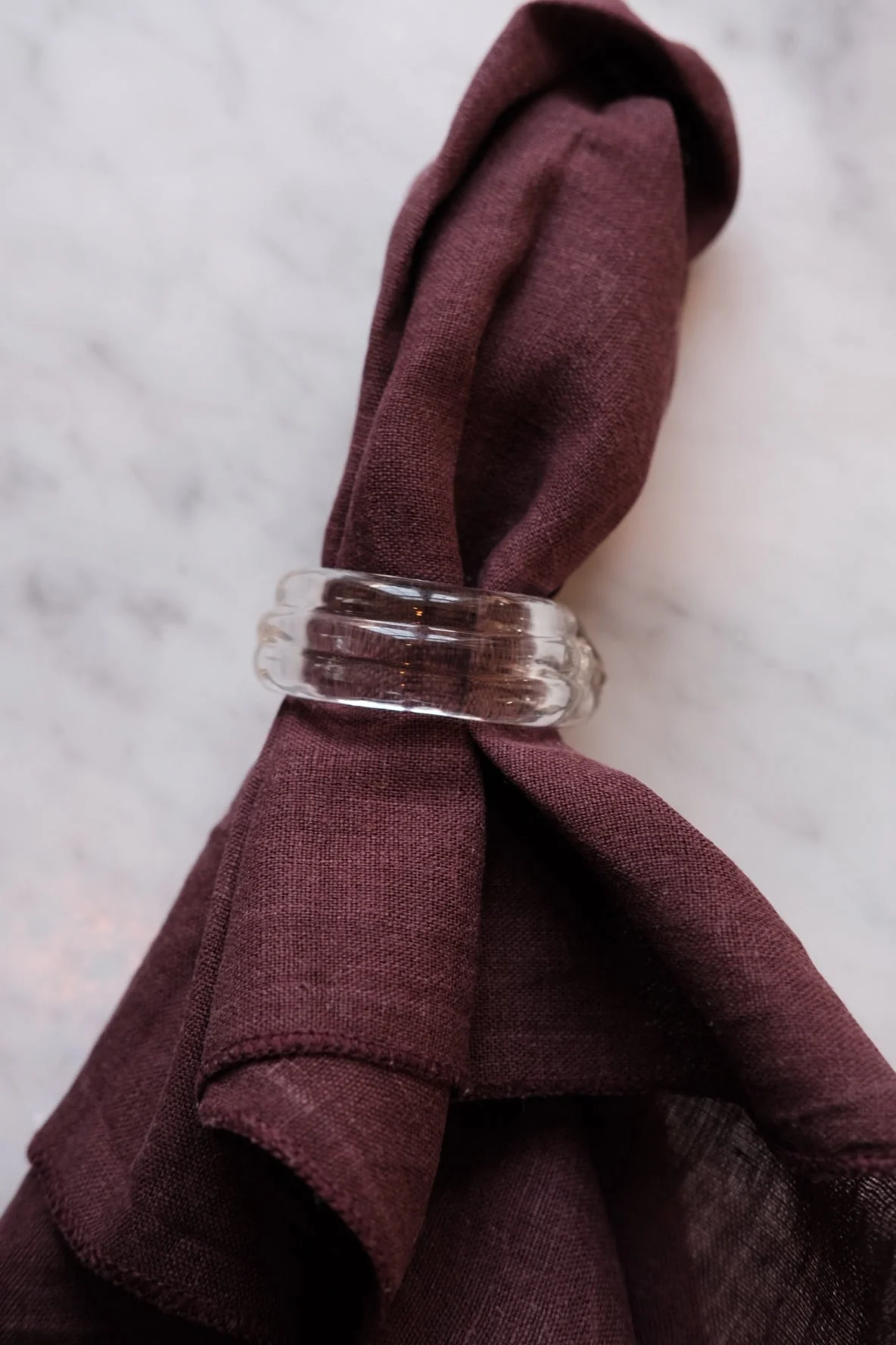 Servietring • Mundblæst Glas • Ring • 2 stk