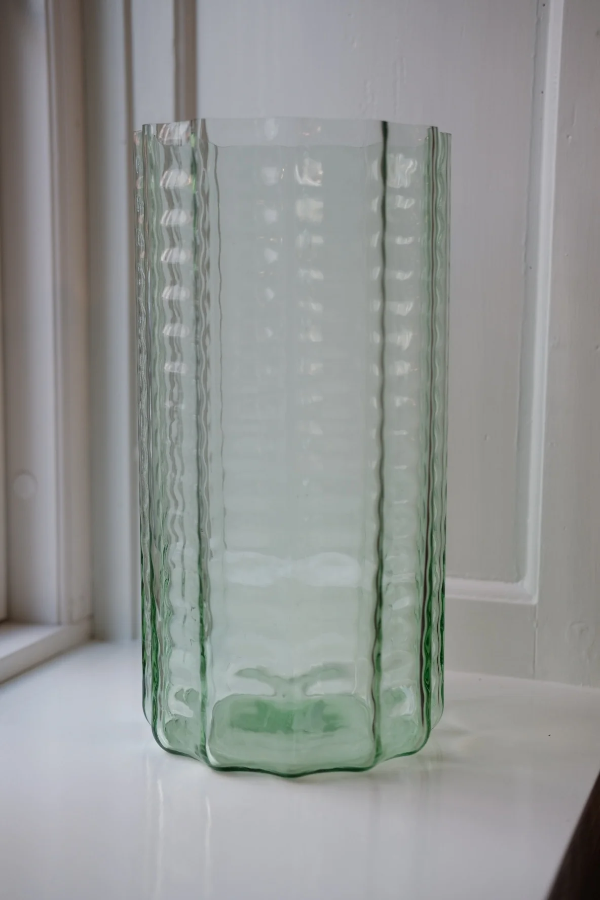 Vase • Glas • Transparent Grøn • Stor - Image 2