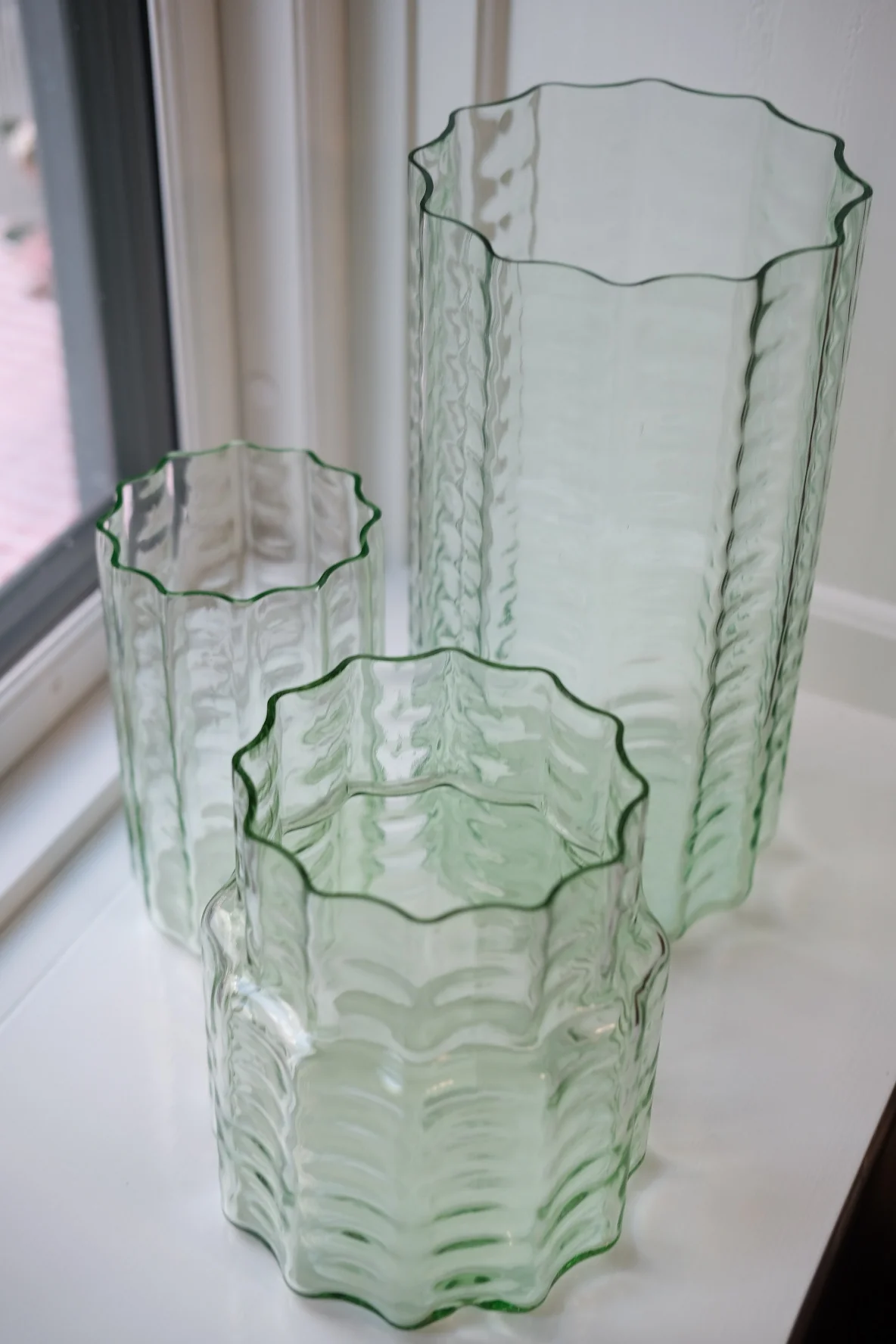 Vase • Glas • Transparent Grøn • Stor - Image 3