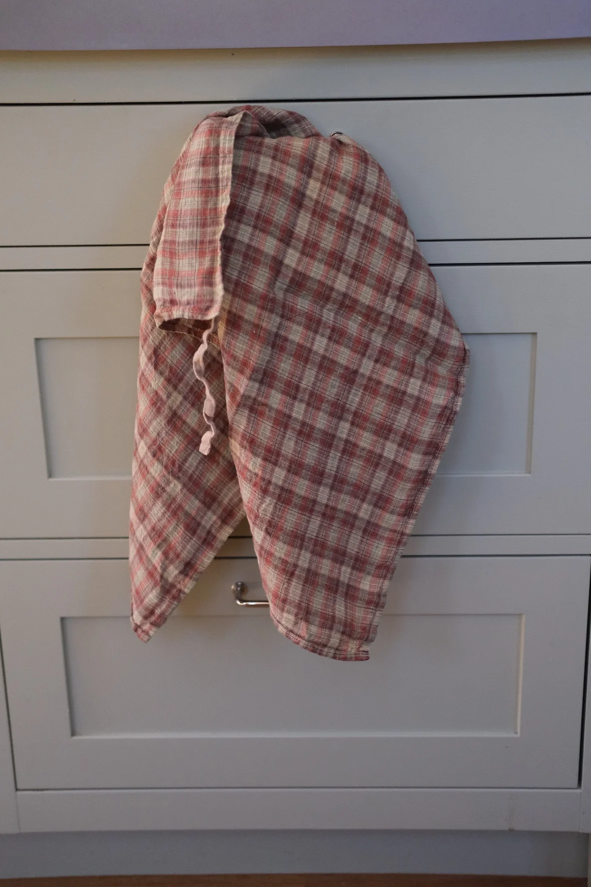 Viskestykke • Hør • Mini Forklæde • Tartan Sienne Vert
